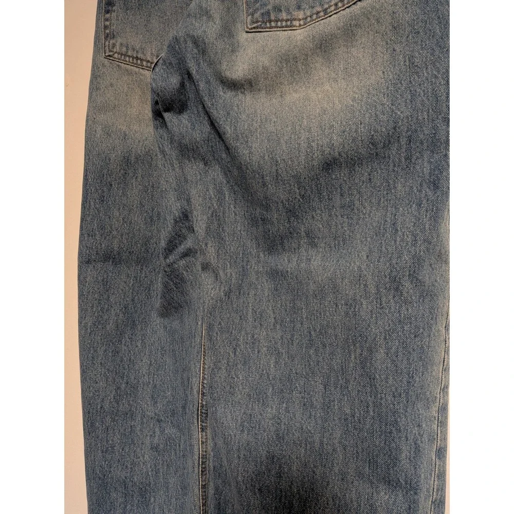 INTHERAW Wide Leg Jeans Light Wash Blue Cotton Denim Size‎ 3 Made in Korea